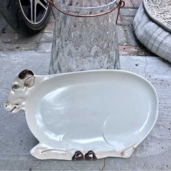 Cow plate. Platter Vintage Porcelain - Picture 4 of 6